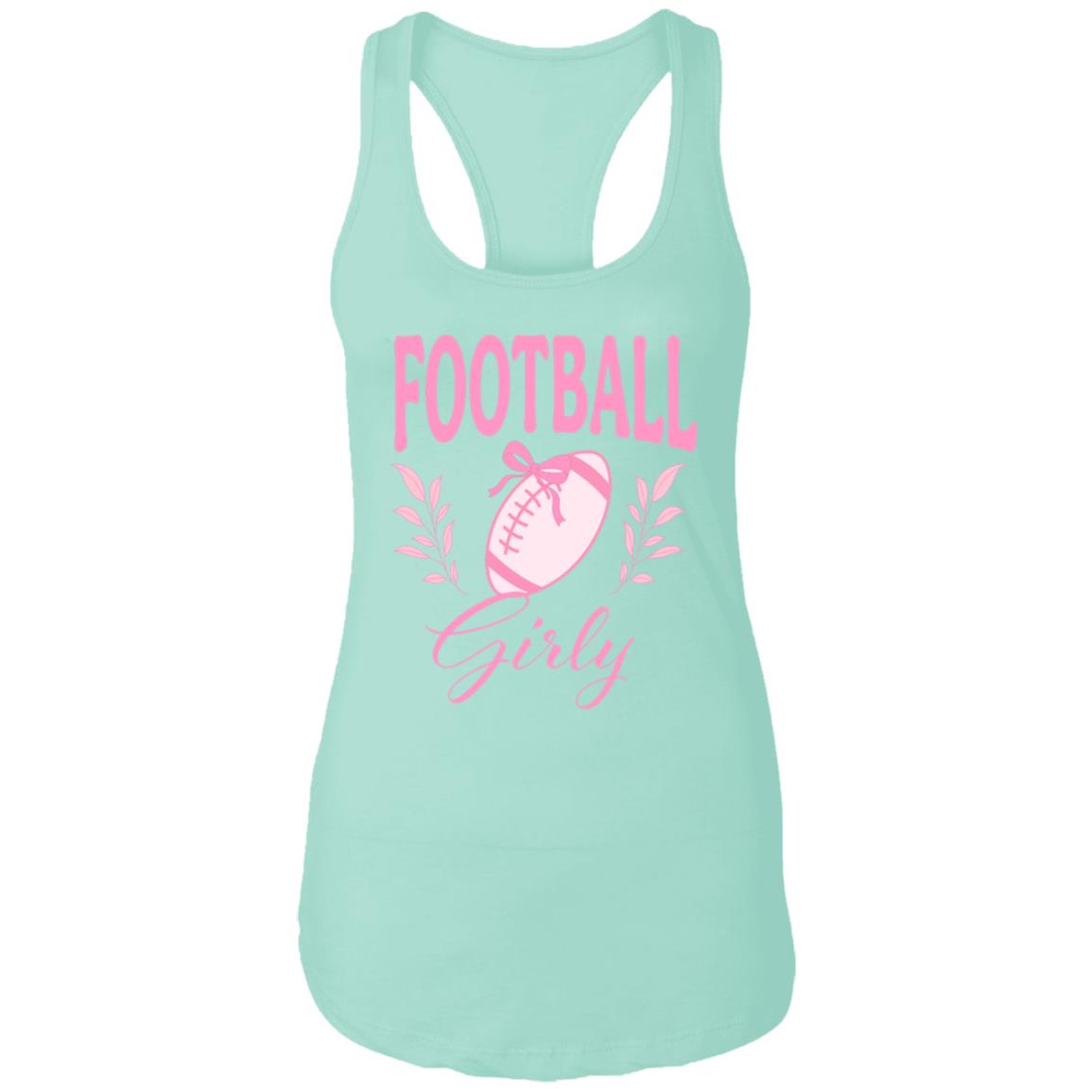 Football Girly Racerback Tank