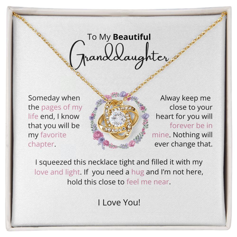 To My Beautiful Granddaughter Necklace