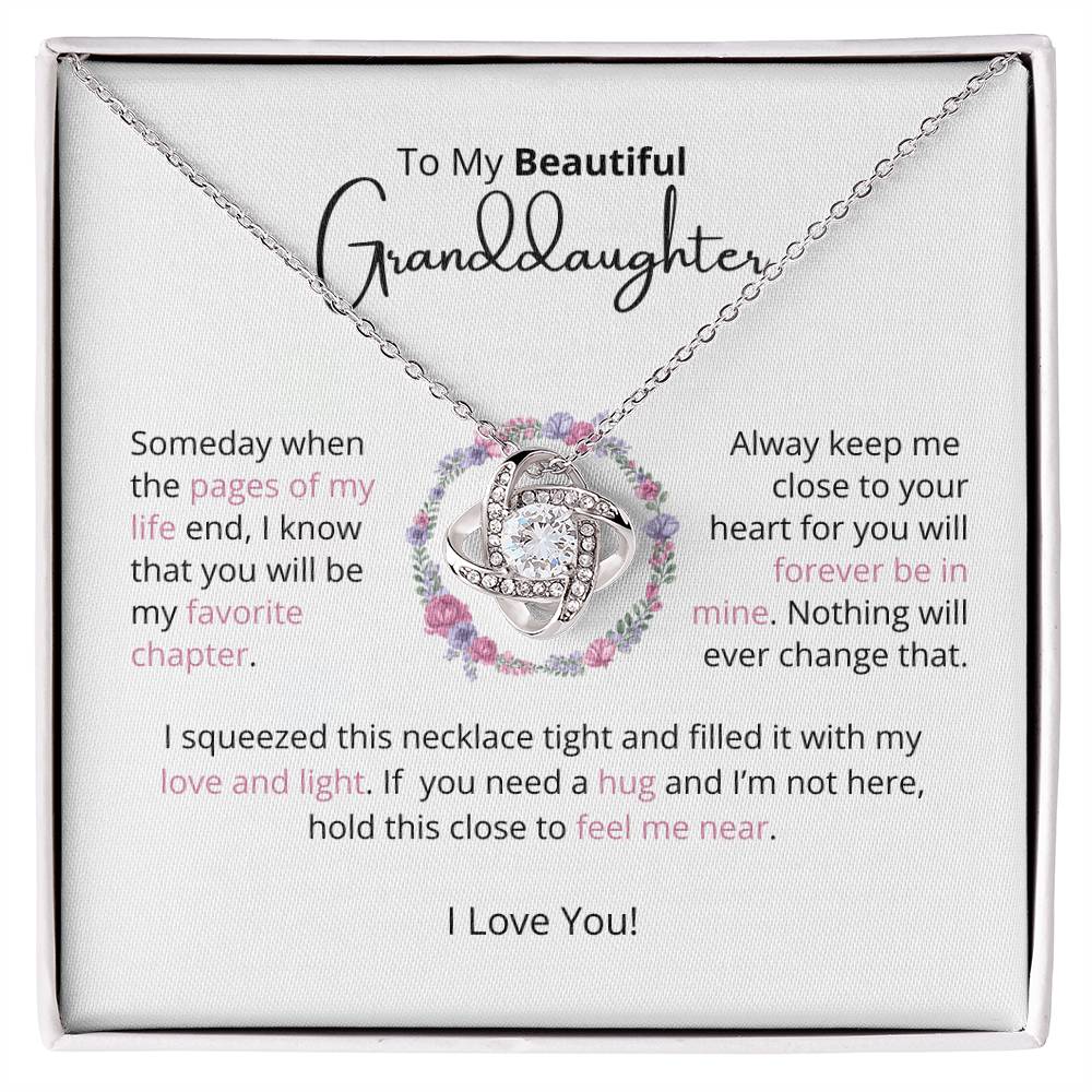 To My Beautiful Granddaughter Necklace