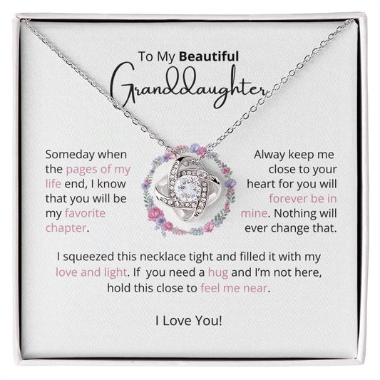 To My Beautiful Granddaughter Necklace