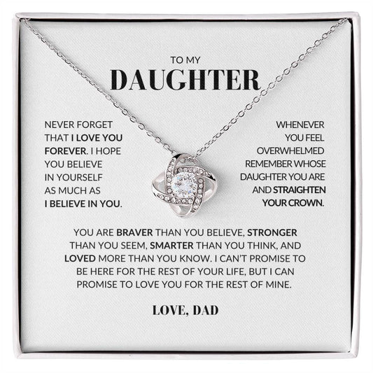 Daughter Love Knot Necklace