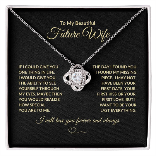 Beautiful Future Wife Love Knot Necklace