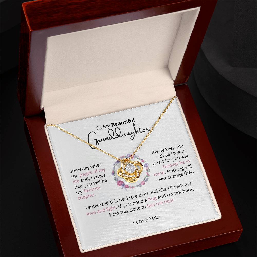 To My Beautiful Granddaughter Necklace