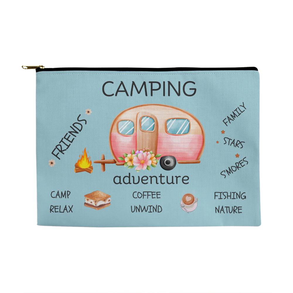 Happy Camper: Vintage Camper Canvas Pouch